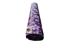 ROYAL-NEST ? Dark Purple Color, White Flower Design, Sheet Roll / Mat for Drawer, Antislip Mat, Size - 45 x 1000 cm, 10 Meter Rectangular Long Shelf Liner-thumb1
