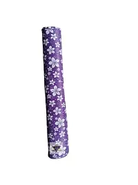 ROYAL-NEST ? 10 Meter Rectangular Long Shelf Liner, Size - 45 x 1000 cm Dark Purple Color, White Flower Design, Sheet Roll / Mat for Drawer, Antislip Mat-thumb4