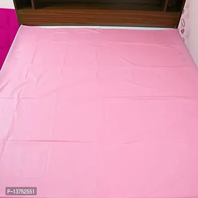 ROYAL - NEST Bed Sheet Soild PVC Self Design Single Bed Sheet Bed Sheet Color 4.5 x 6 Feet (Pink)-thumb2