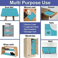 ROYAL-NEST ? Size - 45cm x 150cm Multipurpose, Fridge Mat, Table Mat, Super Strong EVA Anti-Slip Bathroom Kitchen Cabinet Drawer Shelf Mat Liner Sheets Roll ( Sky Blue)-thumb1