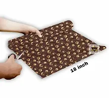 ROYAL-NEST ? Brown Color, Brown Flower Design, Sheet Roll / Mat for Drawer, Antislip Mat, Size - 45 x 1000 cm, 10 Meter Rectangular Long Shelf Liner-thumb4