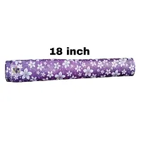 ROYAL-NEST ? 10 Meter Rectangular Long Shelf Liner Dark Purple Color, White Flower Design, Sheet Roll / Mat for Drawer, Antislip Mat, Size - 45 x 1000 cm-thumb3
