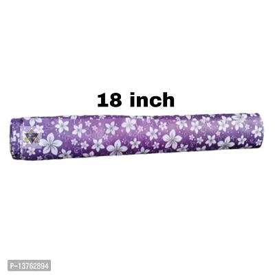 ROYAL-NEST ? 10 Meter Rectangular Long Shelf Liner Dark Purple Color, White Flower Design, Sheet Roll / Mat for Drawer, Antislip Mat, Size - 45 x 1000 cm-thumb4