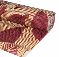 ROYAL-NEST ? Brown Color, Maroon Leaf Design, Sheet Roll / Mat for Drawer, Antislip Mat, Size - 45 x 1000 cm, 10 Meter Rectangular Long Shelf Liner-thumb1