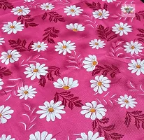 ROYAL - NEST ? Table Cover 2 to 4 Seater (40 INCH x 60 INCH) Self Design Printed 3D Plastic Table Cover Flower, Pink Color Medium Size with Lace-thumb4