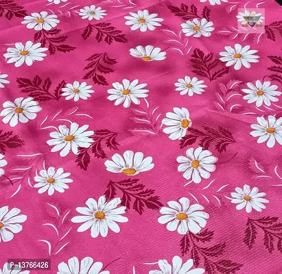 ROYAL - NEST ? Table Cover 2 to 4 Seater (40 INCH x 60 INCH) Self Design Printed 3D Plastic Table Cover Flower, Pink Color Medium Size with Lace-thumb5