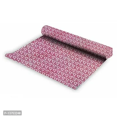 ROYAL-NEST ? Pink Color, Sheet Roll / Mat for Drawer, Antislip Mat, White Rose Flower Design, Size - 45 x 1000 cm, 10 Meter Rectangular Long Shelf Liner