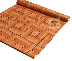 ROYAL-NEST ? Brown Color, Wooden Design, Sheet Roll / Mat for Drawer, Antislip Mat, Size - 45 x 1000 cm, 10 Meter Rectangular Long Shelf Liner-thumb4