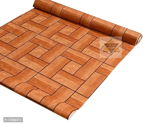 ROYAL-NEST ? Brown Color, Wooden Design, Sheet Roll / Mat for Drawer, Antislip Mat, Size - 45 x 1000 cm, 10 Meter Rectangular Long Shelf Liner-thumb5