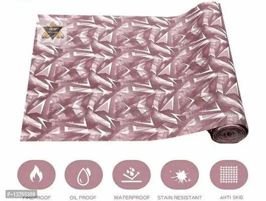 ROYAL-NEST ? Choco Color, White Triangle Design, Sheet Roll / Mat for Drawer, Antislip Mat, 10 Meter Rectangular Long Shelf Liner, Size - 45 x 1000 cm-thumb5