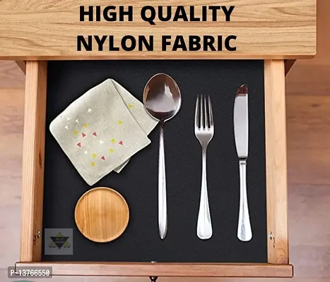 ROYAL-NEST ? Table Mat (Metallic Black) Size - 45cm x 150cm Multipurpose, PVC Super Strong EVA Anti-Slip Bathroom Kitchen Cabinet Drawer Shelf Mat Liner Sheets Roll, Fridge Mat,-thumb4