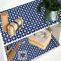 ROYAL-NEST ? 10 Meter, Rectangular Long Shelf Liner, Size - 45 x 1000 cm Blue Color, Polka Dot Design, Sheet Roll / Mat for Drawer, Antislip Mat-thumb2