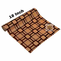 ROYAL-NEST ? Brown Color, 5 Meter Rectangular Long Shelf Liner,Brown Box Designs, Size - 45 x 500 cm, Sheet Roll / Mat for Drawer, Antislip Mat-thumb3
