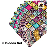 ROYAL - NEST Set of 6 Multicolor Color Placemats Dinning Mats (PVC ) Rangoli Design Mats-thumb4