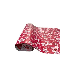 ROYAL-NEST ? Maroon Color, 10 Meter Rectangular Long Shelfs Liner,White Flower Design, Size - 45 x 1000 cm, Sheet Roll / Mat for Drawer, Antislip Mat-thumb4