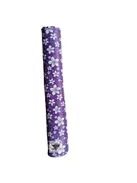 ROYAL-NEST ? 10 Meter, Rectangular Long Shelf Liner, Size - 45 x 1000 cm Dark Purple Color, White Flower Design, Sheet Roll / Mat for Drawer, Antislip Mat-thumb4