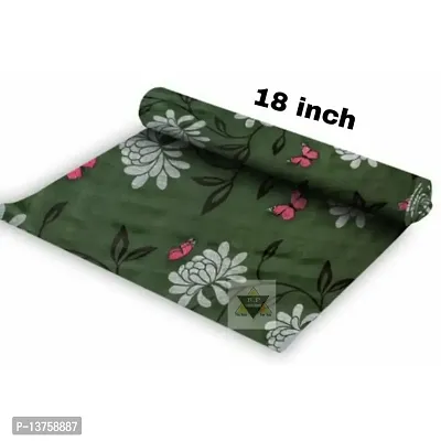 ROYAL-NEST ? Green Color, Flower Design Sheet Roll for Almira/Mat for Drawer Shelf|Antislip Mat|Waterproof PVC|Adjustable Size - 45 x 900 cm, Rectangular Long Shelf Liner for Cupboard, 9 Meter-thumb3