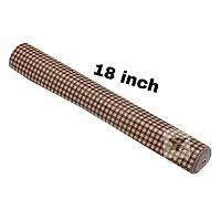 ROYAL-NEST ? Size - 45 x 1000 cm, 10 Meter Rectangular Long Shelf Liner, Brown Color, Brown Small Box Design, Sheet Roll / Mat for Drawer, Antislip Mat-thumb3