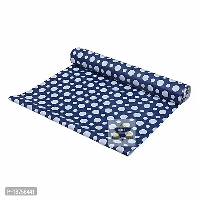 ROYAL-NEST ? Blue Color, Sheet Roll / Mat for Drawer, Antislip Mat, 10 Meter Rectangular Long Shelf Liner,Polka Dot Design, Size - 45 x 1000 cm-thumb2