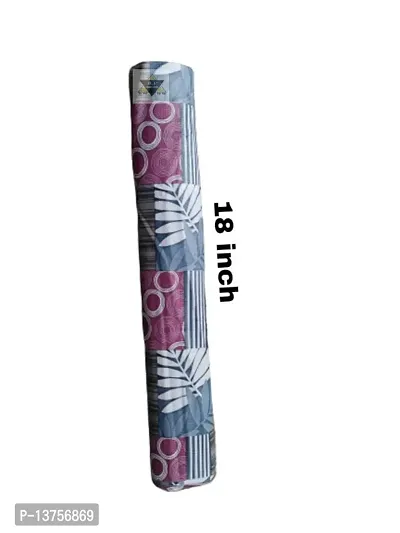 ROYAL-NEST ? 10 Meter, Size - 45 x 1000 cm Rectangular Long Shelf Liner, Pink Color, Blue Box Design, Sheet Roll / Mat for Drawer, Antislip Mat-thumb3