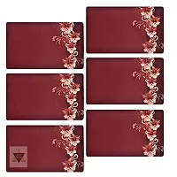 ROYAL - NEST Butterfly Design Mats Brown Color Placemats Dinning Mats Self Design?(Set of 6)-thumb2