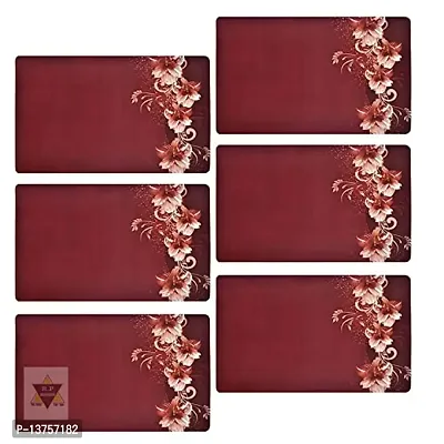 ROYAL - NEST Butterfly Design Mats Brown Color Placemats Dinning Mats Self Design?(Set of 6)-thumb3