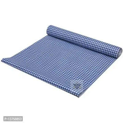 ROYAL-NEST ? Blue Color, White Small Box Design, Sheet Roll / Mat for Drawer, Antislip Mat, Size - 45 x 1000 cm, 10 Meter Rectangular Long Shelf Liner-thumb5