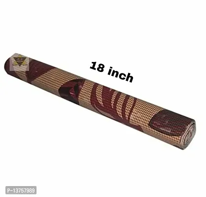 ROYAL-NEST ? Brown Color, Maroon Leaf Design, Sheet Roll / Mat for Drawer, Antislip Mat, Size - 45 x 1000 cm, 10 Meter Rectangular Long Shelf Liner-thumb5