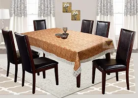 ROYAL - NEST ? Plastic Printed 2 to 4 Seater (40 INCH x 60 INCH) Table Cover 3D Self Design with (Tile, Brown Color)-thumb3