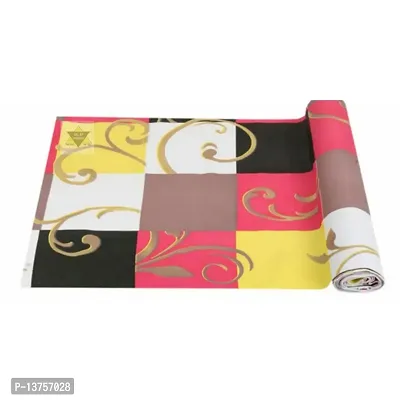 ROYAL-NEST ? Multicolor Color, 10 Meter Rectangular Long Shelf Liner,Multi Leaf Designs, Size - 45 x 1000 cm, Sheet Roll / Mat for Drawer, Antislip Mat-thumb5