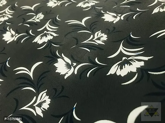 ROYAL-NEST ? Black Color, Sheet Roll / Mat for Drawer, Antislip Mat Size - 45 x 1000 cm, Rectangular Long Shelf Liner, 10 Meter White Flower Design-thumb5