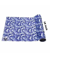 ROYAL-NEST ? Blue Color, White Triangle Design, Sheet Roll / Mat for Drawer, Antislip Mat, 10 Meter Rectangular Long Shelf Liner, Size - 45 x 1000 cm-thumb1