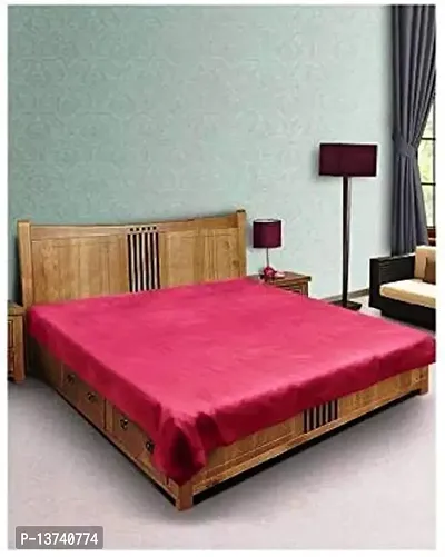 ROYAL - NEST Bed Sheet Self Design Pink Bed Sheet Soild with PVC