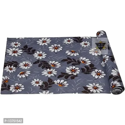 ROYAL-NEST ? 10 Meter Rectangular Long Shelf Liner Blue Color, Flower Design, Sheet Roll / Mat for Drawer, Antislip Mat, Size - 45 x 1000 cm-thumb4