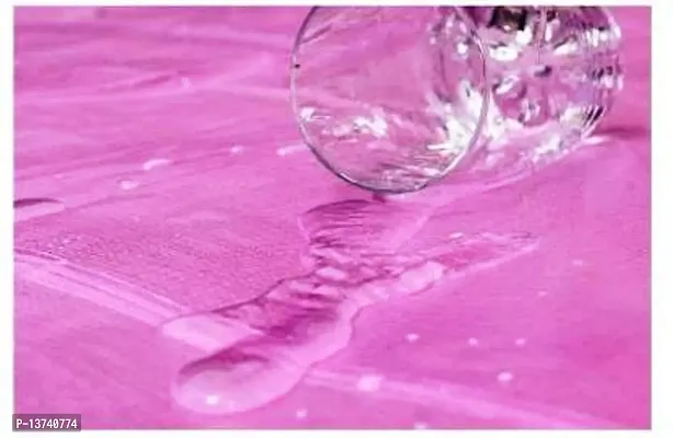 ROYAL - NEST Bed Sheet Self Design Pink Bed Sheet Soild with PVC-thumb4