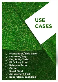 ROYAL - NEST Green Color Self Design Grass Doormat-thumb3