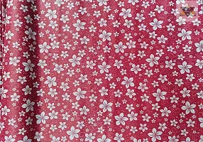 ROYAL-NEST ? Maroon Color, Sheet Roll / Mat for Drawer, Antislip Mat, White Flower Design, Size - 45 x 1000 cm, 10 Meter Rectangular Long Shelf Liner-thumb3