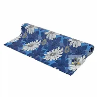 ROYAL-NEST ? 10 Meter, Rectangular Long Shelf Liner, Size - 45 x 1000 cm Sky Blue Color, Flower Design, Sheet Roll / Mat for Drawer, Antislip Mat-thumb2