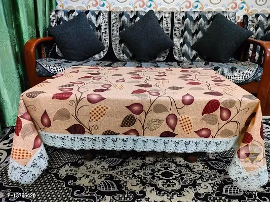 ROYAL - NEST ? 2 to 4 Seater (40 INCH x 60 INCH) Table Cover 3D Self Design Medium Size Sadish, Brown Color-thumb4