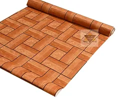 ROYAL-NEST ? 10 Meter Rectangular Long Shelf Liner Brown Color, Wooden Design, Sheet Roll / Mat for Drawer, Antislip Mat, Size - 45 x 1000 cm-thumb4