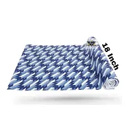 ROYAL-NEST ? Blue Color, White Cut Design, Size - 45 x 1000 cm, 10 Meter Rectangular Long Shelf Liner, Sheet Roll / Mat for Drawer, Antislip Mat-thumb1