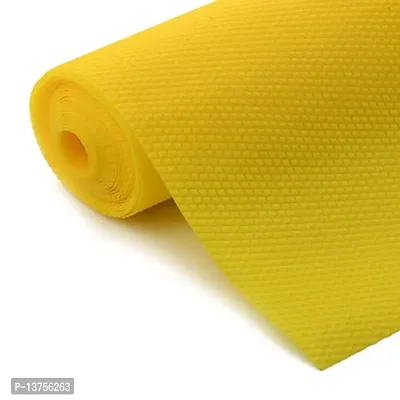 ROYAL-NEST ? Liner Sheets Roll, Fridge Mat, Table Mat (Yellow) Size - 45cm x 300cm Multipurpose Super Strong EVA Anti-Slip Bathroom Kitchen Cabinet Drawer Shelf Mat