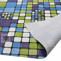ROYAL-NEST ? Green Color, Blue Box Design, Sheet Roll / Mat for Drawer, Antislip Mat, 10 Meter Rectangular Long Shelf Liner, Size - 45 x 1000 cm-thumb1