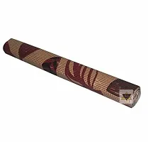 ROYAL-NEST ? Brown Color, Maroon Leaf Design, Sheet Roll / Mat for Drawer, Antislip Mat, Size - 45 x 1000 cm, 10 Meter Rectangular Long Shelf Liner-thumb3