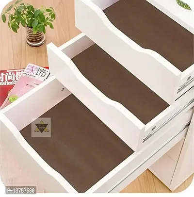 ROYAL-NEST ? Size - 45cm x 500cm Multipurpose (Brown) Table Mat, Super Strong EVA Anti-Slip Bathroom Kitchen Cabinet Drawer Shelf Mat Liner Sheets Roll, Fridge Mat-thumb2