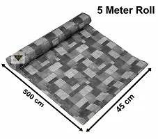 ROYAL-NEST ? Size - 45 x 500 cm, 5 Meter , Gray Color Rectangular Long Shelf Liner, Wooden Design, Sheet Roll / Mat for Drawer, Antislip Mat-thumb4