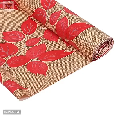 ROYAL-NEST ? Brown Color, Red Leaf Design Sheet Roll / Mat for Drawer, Antislip Mat Size - 45 x 1000 cm, Rectangular Long Shelf Liner, 10 Meter-thumb4