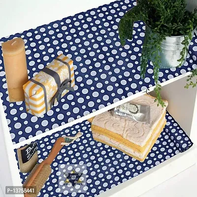 ROYAL-NEST ? Blue Color, Sheet Roll / Mat for Drawer, Antislip Mat, 10 Meter Rectangular Long Shelf Liner,Polka Dot Design, Size - 45 x 1000 cm-thumb3