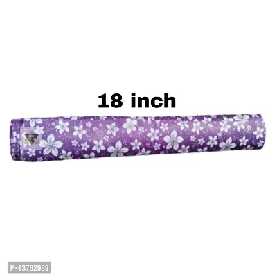 ROYAL-NEST ? 10 Meter Rectangular Long Shelf Liner, Size - 45 x 1000 cm Dark Purple Color, White Flower Design, Sheet Roll / Mat for Drawer, Antislip Mat-thumb4
