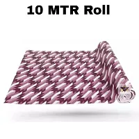 ROYAL-NEST ? Pink Color, White Cut Design, Size - 45 x 1000 cm, 10 Meter Rectangular Long Shelf Liner, Sheet Roll / Mat for Drawer, Antislip Mat-thumb1